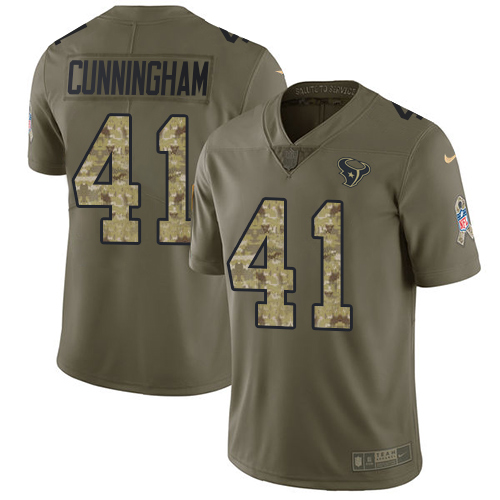 Nike Texans #41 Zach Cunningham Olive/Camo Youth Stitched NFL Limited Salute to Service Jersey